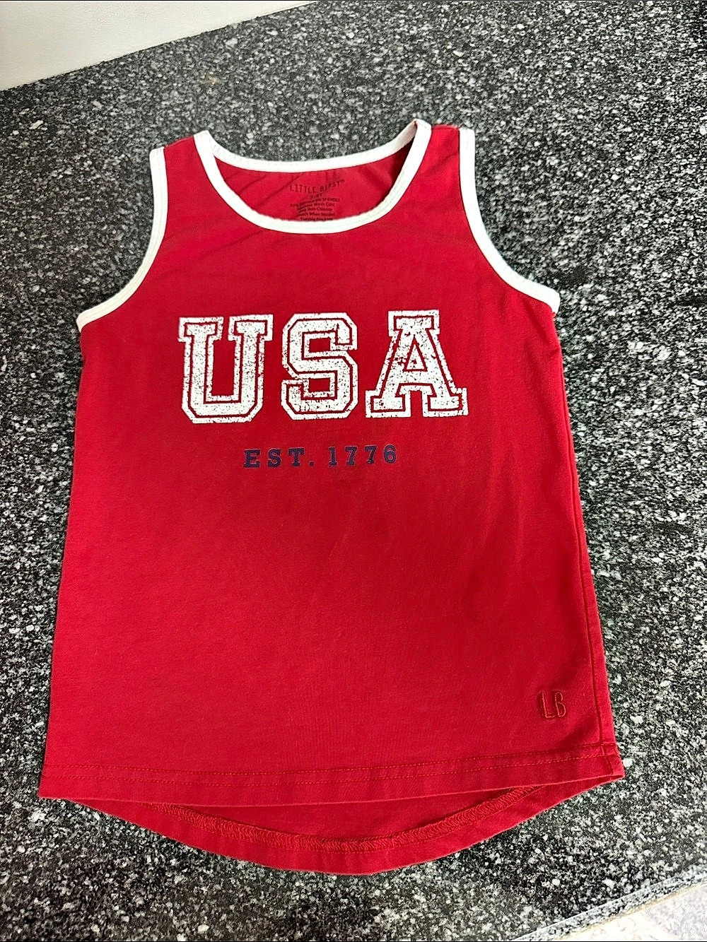 Little Bipsy USA Graphic Tank Top Boys 3T-4T Like New